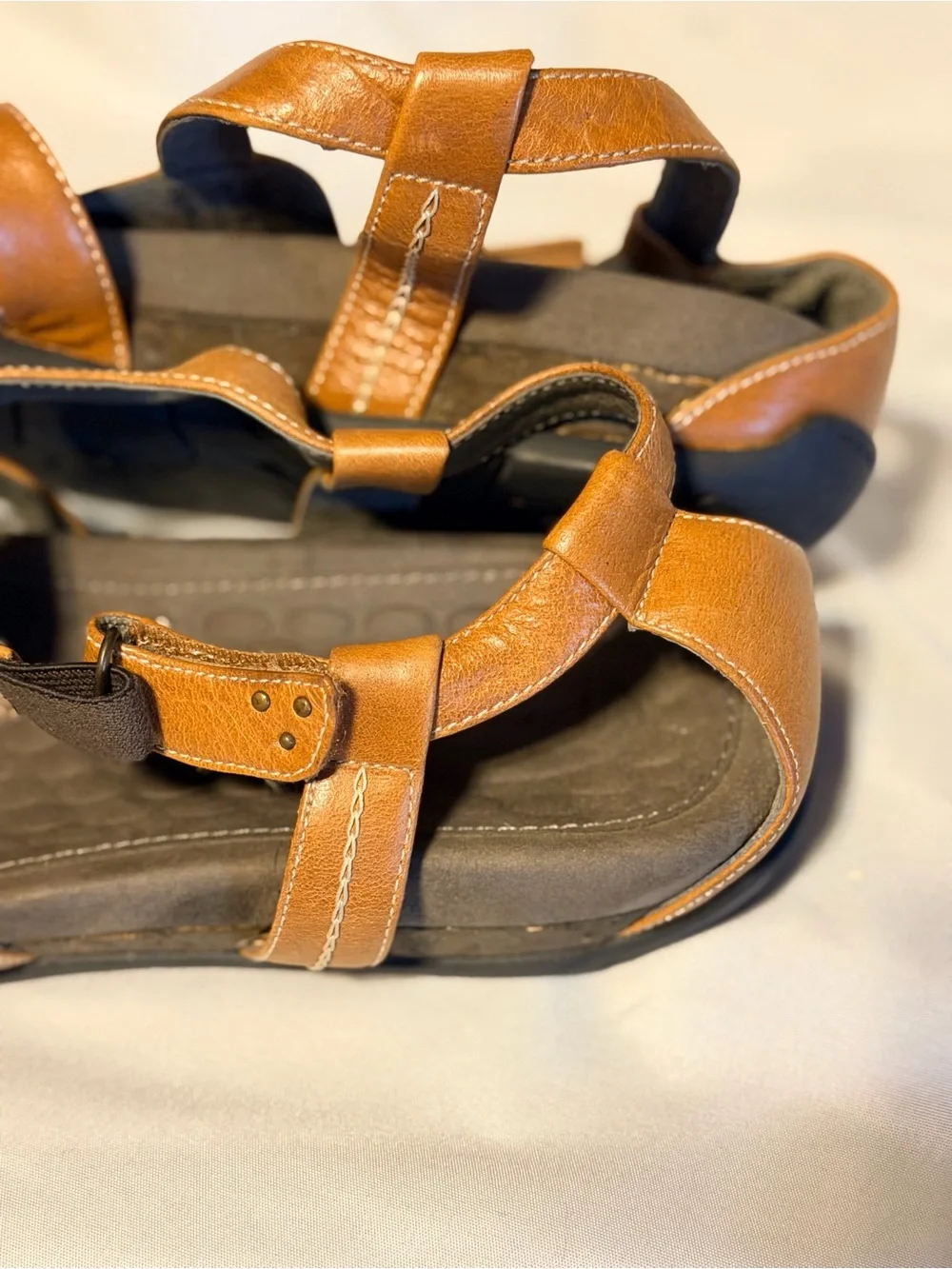 Privo by Clarks Women’s Leather Gladiator Comfort Sandals Brown Adjustable 7.5